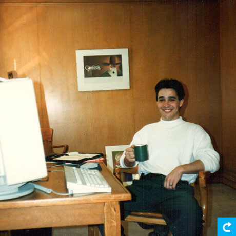 Stephen Lynch at L2 office 1991