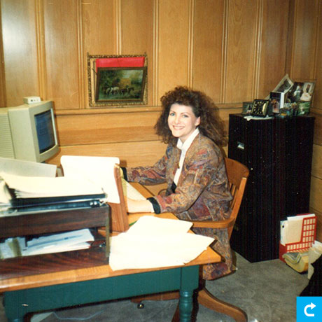 Tammy Lynch at L2 office 1991